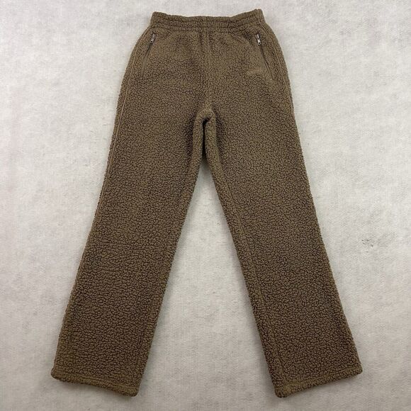 Skims Desert Teddy Track Pants Womens Small Brown Sherpa High Pile Fleece - Picture 3 of 11
